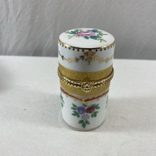 Trinket box floral gold - ~,