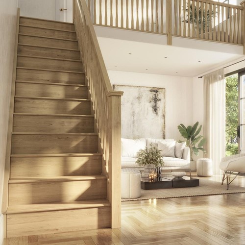 Oak stair cladding treads - stair, and