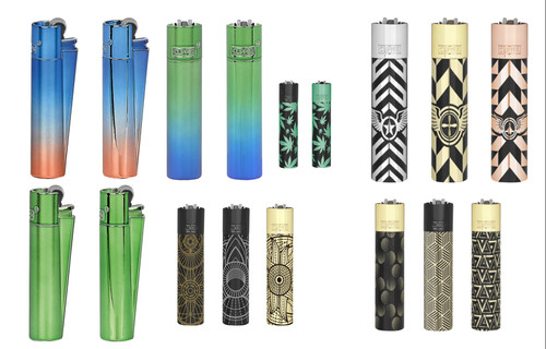 Metal clipper lighters - lighters, set