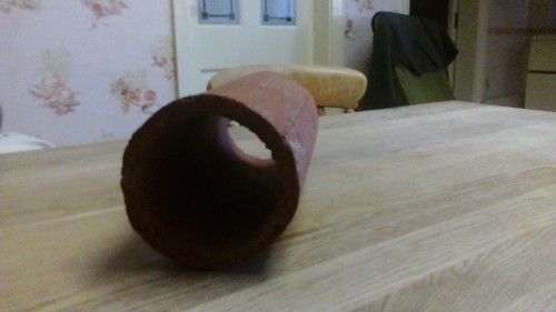 Red orange clay pipes - red/orange,