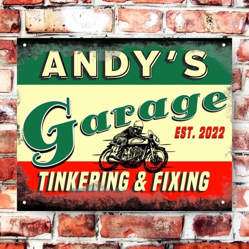 Personalised garage sign pre - personalised,