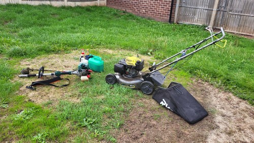 Petrol lawnmower and strimmer - ,