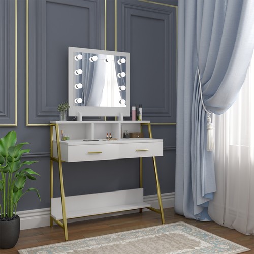 Dressing table with shelves - with,