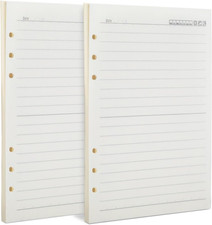 2 Packs A5 Refills Ruled Lined