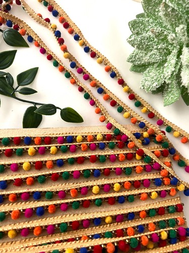 Latest coloured rainbow pom - 1m,