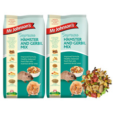 2 x Hamster & Gerbil Food Mix With Fruit Vegetable Mealworms & Nuts 900g