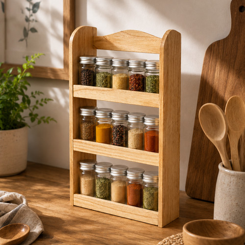 Wooden spice rack tier - rack, 3
