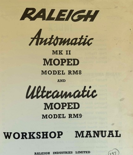 Raleigh mk2 rm8 workshop - raleigh,
