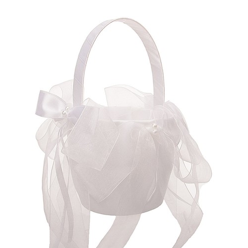 White wedding flower - white, basket