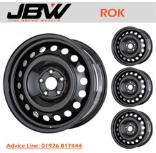 8"x18" JBW ROK GLOSS BLACK STEEL WHEELS FITS VW TRANSPORTER T4 5x112 (x4) 