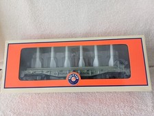 LIONEL O Gauge Operation Eagle Military Missile Flatcar 6-82689 With 6 Missiles