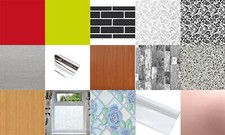 Plain Metallic Wood Effect Fablon Self Adhesive Film Vinyl Sticky Back Plastic