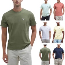 Barbour Mens Essential Sports T-Shirt Crew Neck Regular Fit Soft Cotton T-Shirts