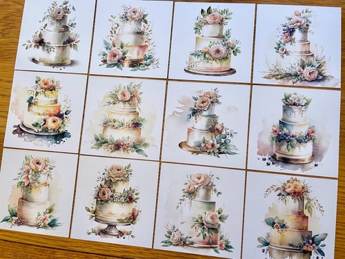 Watercolour wedding cake - watercolour,