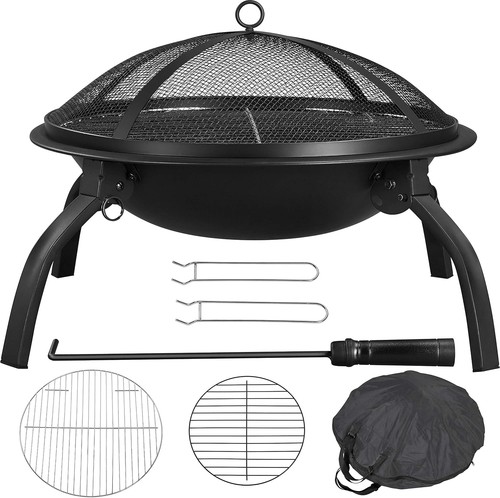 Portable folding fire pit - 21",