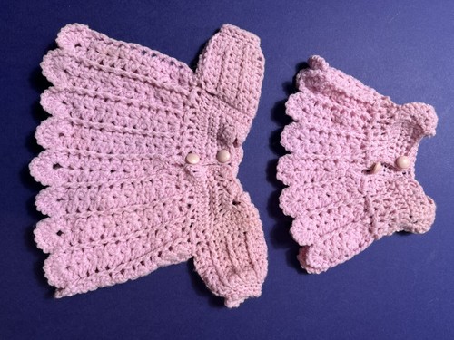 Hand crocheted vintage dolls