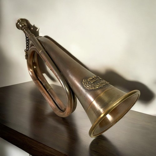 Copper brass military bugle - brass,