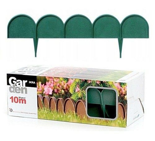 10m length green fence border - length,