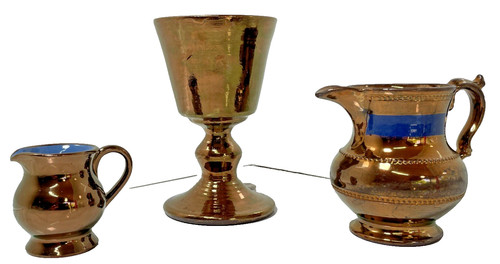 Welsh lustre goblet cream - welsh,