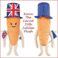 Kevin the Carrot Waving Union Jack Flag Queen's 70th Jubilee Plush Soft Toy NEW