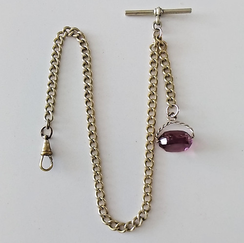 Vintage albert pocket watch - vintage,
