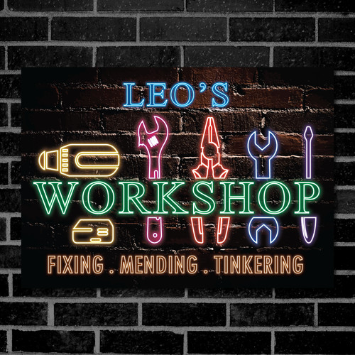 Personalised workshop sign - workshop,