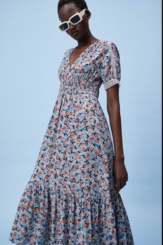 Zara floral festival printed - zara,
