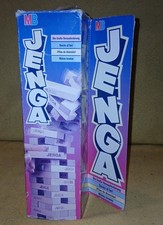 Vintage Jenga 1995 MB Games Wooden Block Building Tower Game Complete 90s Gift