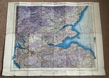WWII WAR OFFICE MAP GSGS NO 3958 ARMY/AIR SHEET 3 THE FORTH,CLYDE AND TAY 1943