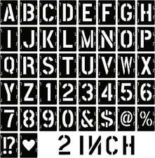 2 Inch Letter and Number Stencils,Letters Numbers Stencil 2INCH/42PCS