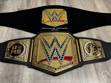 WWE Official Undisputed Championship Replica Title Belt w/ John Cena Side Plates
