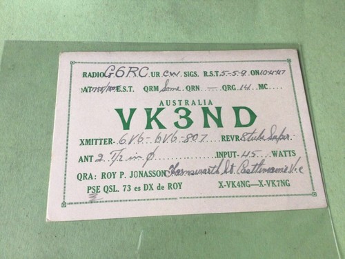 Vintage qsl radio - vintage,