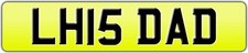 LH INITIALS DAD NUMBER PLATE