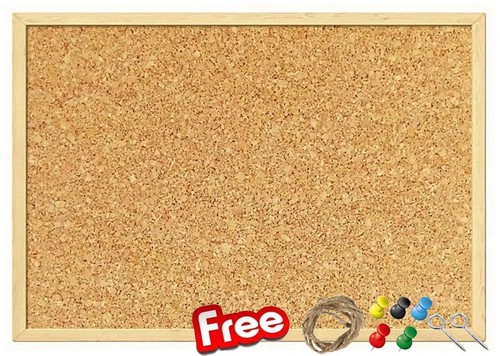 Natural cork pin notice board - pin,