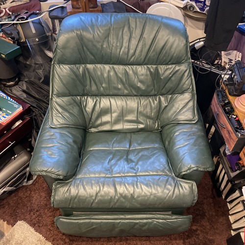 Leather armchair rocking - ,
