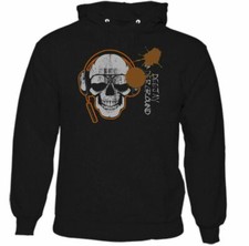 Underground DJ Mens DJing Hoodie Skull Dance Music Decks Technics Headphones