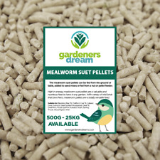 GardenersDream Mealworm Suet Pellets - High Energy Feed Wild Bird Garden Food