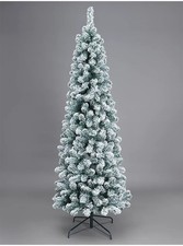 6ft Slim Pre-Lit Snowy