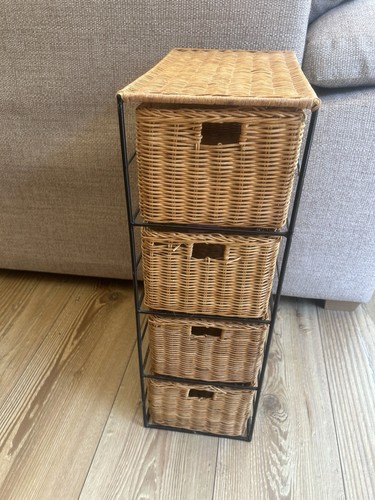 Wicker rattan black metal - rattan,