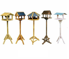 Bird Table Premium Wood Slate Garden Birds Feeder Feeding Station Free Standing