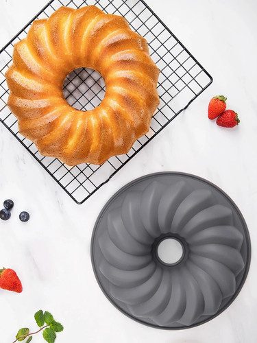Fluted ring cake mold - ring, –