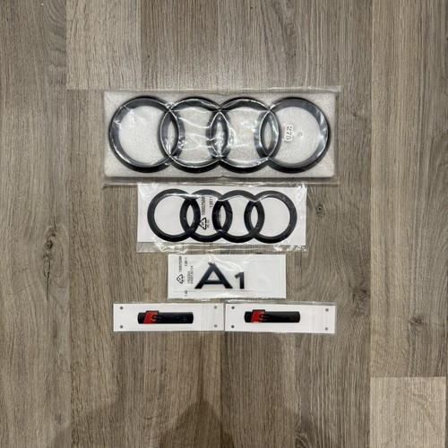 Audi gloss black badge set - gloss,