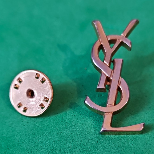 Ysl style logo pin - ysl,