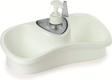 Snips Saponello Sink Organizer w/ Soap Dispenser & Sponge Holder - Sink Caddy 