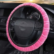 Car Steering Wheel Cover Soft Fur Plush Fluffy Furry Car Styling For Winter Warm