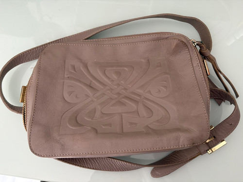Biba embossed logo beige - logo,