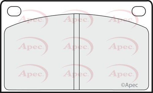 Apec front brake pad - front, for