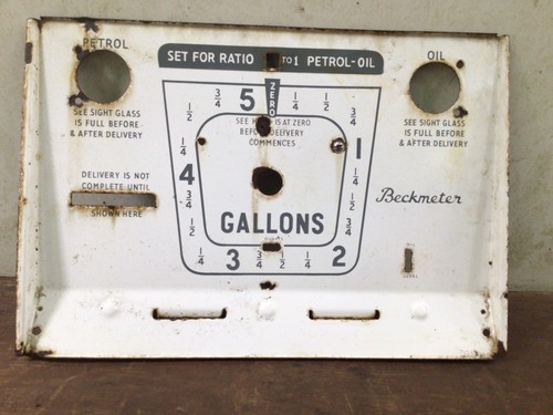 Vintage petrol pump face - petrol,