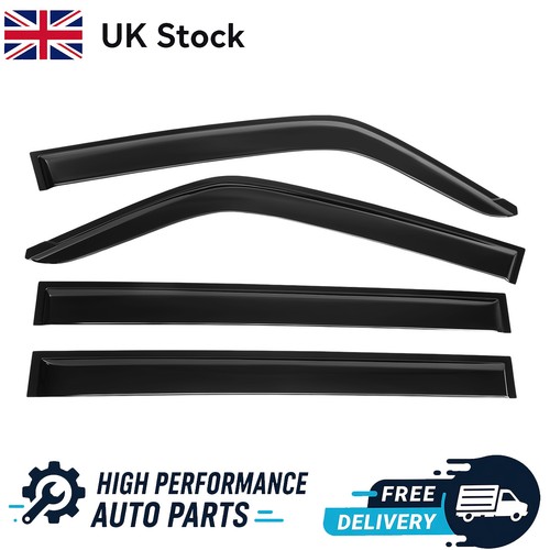 Black wind deflectors - black,