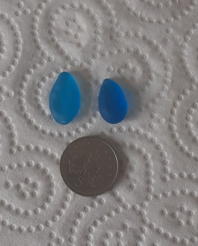 Bright blue pieces recycled - pieces,